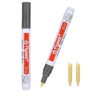 ZJCANGLIU 2 Piezas Blanqueador de Juntas,Blanqueador Juntas Azulejos,Rotulador Juntas Azulejos,Lápiz para Juntas,Secado Rápido,Resistente al Agua,con 2 Punta de Repuesto (Gris Oscuro)