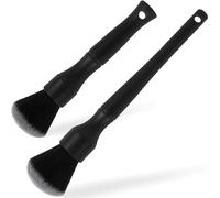 ZJCANGLIU 2 Piezas Cepillo Limpieza Coche,Cepillo Coche,Cepillo Detailing Coche,Cepillo Suave para Limpieza Interior de Coche,Uso húmedo y seco,para Interior del Coche,Mueble,Teclado (17 + 24cm)
