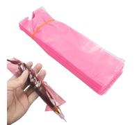 ZJchao 100 Fundas para Máquinas de Tatuaje, Fundas Desechables Antiestáticas de PE a Prueba de Agua para Pistolas de Tatuaje, con Barrera Sanitaria para Artistas de Tatuajes y Salones (PINK)
