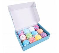 ZJchao 12 Bolas de Sales de Baño de Colores Vibrantes, Espuma Suave y Agradable para la Piel, con Juguetes Sorpresa para la Hora del Baño de los Niños, Temática Oceánica y Juego s