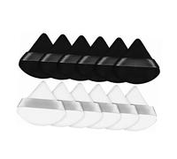 ZJchao 12 Piezas Triangle Powder Puffs Esponjas para la Aplicación de Maquillaje de la Cara Esponja de Licuadora de Belleza para Base de Polvo Suelto, Rubor, Maquillaje de Bronceador de para Amantes