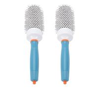 ZJchao 2 Cepillos para Peinar el Cabello, Peine Giratorio de Cerámica, con Dientes de Nailon y Tubos de Aluminio para Resistencia Al Calor, Diseño Ergonómico para Salón y Uso Doméstico (45#)