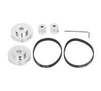 ZJchao 2 Conjuntos Kit de Polea del Motor Paso a Paso de Rueda Sincrónica con Poleas de Sinuminio y Correas de 6 Mm de 200 Mm para Impresoras 3D (20 t 5 mm (0,2 pulg.) Más 60 t 8 mm (0,31 pulg.))
