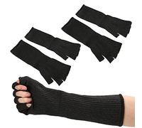 ZJchao 2 Pares de Mangas de Brazo Cortadas, Protección contra la Abrasión contra Rasguños de Nivel 5 con Orificios para los Dedos, para Trabajos en el Jardín, Cocina, (S)