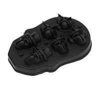 ZJchao 2 Piezas de Calavera Moldes de Hielo de Silicona Bandejas de Cubos de Hielo Bpa No Tóxico a Prueba de Fugas para Cócteles Whisky café Más Lento Melto Flexible Fácil de