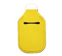 ZJchao 20 Piezas Llavero Botella Vacía Exprimible, Botellas de Viaje Recargables de 30 Ml con Tapa Abatible y Mosquetón, con Bolsa de Neopreno para Artículos de Tocador Esenciales (YELLOW)