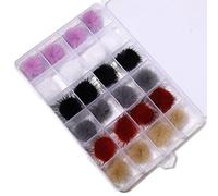 ZJchao 24 Pcs 3d Uñas Pom Bolas Esponjosas Puntas Acrílicas Magnéticas de Bola de Bola Desmontable Base de Bola de una Sola Flor para Clavos Decoración de Bricolaje de Bricolaje (F #04)