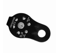 ZJchao 26KN Polea de Aleación de Aluminio de 26KN Bloque de Aluminio Giratoria Rueda de Polea de Cuerda para una Cuerda de 12 Mm con Placas Laterales Antideslizantes Rotación Suave para (BLACK)