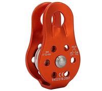 ZJchao 26KN Polea de Aleación de Aluminio de 26KN Bloque de Aluminio Giratoria Rueda de Polea de Cuerda para una Cuerda de 12 Mm con Placas Laterales Antideslizantes Rotación Suave para (ORANGE)