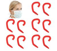 ZJchao 5 Pares de Mascarilla de Silicona Protectores de Oreja Anzuelos Reutilizables de la Piel Cómoda y Amigable No Fácil de Caer con Diseño de Ranura para Niños y Adultos (rojo)