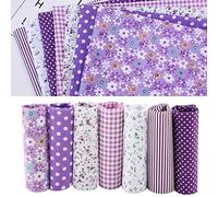 ZJchao 7 Uds. De Cuadrados De Tela De Algodón De 25x25cm, Paquete De Retales para Acolchar Precortado Surtido DIY (25 * 25)