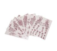 ZJchao 8 Pegatinas Temporales de Encaje, Pegatinas de Arte Corporal con Intrincados Motivos Indios, para Bodas, Fiestas, Festivales, Celebraciones Culturales