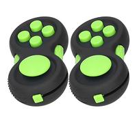 ZJchao Almohadilla Inquieta de 9 en 1 para Niños, Adultos, con 9 Funciones Joystick Flip Scroll Haga en Mover Masaje Estrés Alivio Juguete para Ansiedad ADHD (Verde Negro)