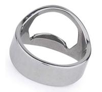 ZJchao Anillo Abridor de Botellas de Acero Inoxidable, Anillo de Dedo Portátil Plateado, Abridor de Botellas para Fiesta, Barbacoa, Citas, Vida Diaria