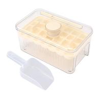 ZJchao Bandeja de Cubos de Hielo Fácil de Lanzamiento, Fabricante de Cubos de Hielo de Moho, con Recipiente Transparente de Botones para Cócteles Whisky café Dio de Hielo Cubitos (1 Capa)