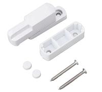 ZJchao Bloqueo de Faja de Ventana, Aleación de Aluminio T Tipo Deslizamiento con Bloqueos de Ventana de Tornillo Pestillo de para la Seguridad del Hogar (WHITE)