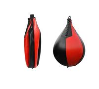 ZJchao Bola de Velocidad de Boxeo de Cuero PU, Kit de Bolsa de Entrenamiento para MMA Muay Thai, Pelota para Golpear Boxeo, Bomba Infladora, Rojo, Negro y (Negro y Dorado)
