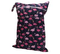 ZJchao Bolsa de Almacenamiento Portátil para Pañales, Impermeable, de Poliéster, Reutilizable, con Cremalleras Dobles, Bolsa Seca Húmeda para Pañales con Asa con Hebilla, Resistente y