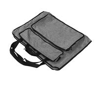 ZJchao Bolsa de Arte, Bolsa de Cartera de Arte de Lona con Carpeta de de Gran Capacidad para Suministros de Almacenamiento (Grey)