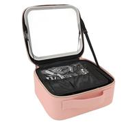 ZJchao Bolsa de Cosméticos Grande con Espejo, Estuche Organizador de Maquillaje Portátil con Alta Capacidad para Viajes, Joyas y Almacenamiento de Dispositivos Electrónicos