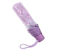 ZJchao Bolsillo Paraguas Pequeño Paraguas Plegable Transparente con Diseño de Flor de Cerezo - de Lluvia Compacto y Elegante para Uso Versátil - Ligero y Duradero - Púrpura Claro (morado claro)