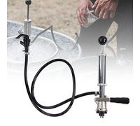 ZJchao Bomba de Barril de Cerveza, Dispensador Rápido a Prueba de Fugas de Acero Inoxidable para Picnic, Bodas, Fiestas, Eventos Al Aire Libre, Grifo Tipo S Duradero con Abrazadera de