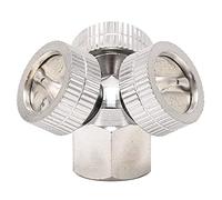 ZJchao Boquilla Rociadora de Niebla con Cabezal de Aspersor Tipo Ventilador de 3 Orificios, Cobre Cromado, Fácil de Instalar, con Conexión de Rosca Hembra para Riego de Jardines, Riego