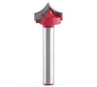 ZJchao Broca de Enrutador de Grabado 3D de 6 Mm Vango de 6 Mm, Herramienta de Talla de Carpintería con Punta de Aguja de Ranura V con Aleación Sólida para Acrílico MDF PVC (Diámetro de 16 mm)