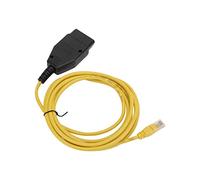 ZJchao Cable OBD2, Cable de Codificación de ENET Amarillo OBD2 de Diagnóstico con Reemplazo de CD de Programación de Interfaz ENET para F Series 3 Series 5 7 GT X3 GT X3