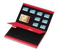 ZJchao Caja de protección de Almacenamiento de la Tarjeta de Memoria del Caso para Tarjeta y la Tarjeta del TF de la aleación de Aluminio de 9,3 x 6 x 1 cm (8pcs TF & 4pcs SD Rojo)