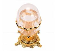 ZJchao Caja Portapalillos con Forma de Huevo, Estilo Vintage, Transparente, con Tapa Totalmente Sellada, Ideal para la Cocina, la Mesa del Comedor, el Hogar o el restaurante. (GOLD)