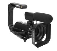 ZJchao Cámara de Video Digital 4K con Micrófono, Píxeles de Imagen de 56MP, Zoom Digital de 18X, Pantalla Giratoria de 3 Pulgadas, Lente Gran Angular, Estabilizador de Mano, Luz de