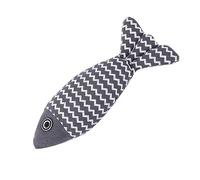 ZJchao Catnip Fish Toy Fish Fish Simulación de Juguete de Gato Toy de Masticación Interactiva para Gatos con Algodón de Algodón Alivio Resistente a la Mordedura (Gray)