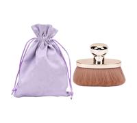 ZJchao Cepillo Corporal Ovalado Grande para Autobronceador, Aplicación sin Rayas de Base Corporal, Loción, Protector Solar, Estilo Kabuki, Cerdas Veganas Suaves, Rosa Polvoriento (GOLD)