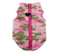 ZJchao Chaleco Cálido para Mascotas, Chaqueta Acogedora para Perros, Ropa Ligera y Transpirable para Gatos con Cremallera Trasera y Hebilla para Tirar para Cachorros, Mascotas (M)