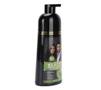ZJchao Champú para Tinte de Cabello Negro, Planta de Acción Rápida para Cobertura de Cabello Gris, No Graso, Suave con Acabado Brillante, Color Duradero, 500 Ml para Todo Tipo de