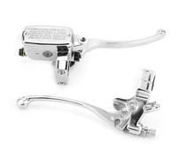 ZJchao Cilindro Maestro de Embrague, Palanca de Embrague de Motocicleta Brazo Hidráulico Master Cylinder Conjunto Master Cylinder Plata Universal para Manillar de 1 Pulgada