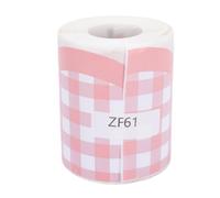 ZJchao Cinta Adhesiva de Rejilla de 65 Pies con Borde Ondulado, Borde para Tablón de Anuncios, de Aula, de con Patrón de Cuadros Rosa y Blanco para Manualidades, (ZF61)