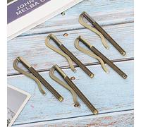 ZJchao Clamp/Holder de Dinero, Resorte de Alta Dureza Clamp/Holder de Billetera de 80 Mm con de Dinero de Metal de 5 Piezas para Billetera de Cuero (Bronce Antiguo)