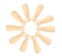 ZJchao Clavija Muñequitos Portafolio 10 Piezas 65 Mm Mujer Pintura Muñecas Figura de Madera Juguete Artesanía para Proyectos de Arte