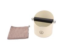 ZJchao Coffee Grounds Knock Box Station Knock Bin 1500 Ml Gran Capacidad Acero Inoxidable Grueso con Barra de Silicona A Prueba de Salpicaduras Reducción de Ruido para el (WHITE)