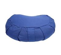 ZJchao Cojín de Meditación de Media Luna, Almohada de Meditación de Yoga con Cascos de Trigo Sarraceno, Funda de Algodón para Asientos en el Suelo, Oficina, Meditación en el Hogar, Diseño (Azul