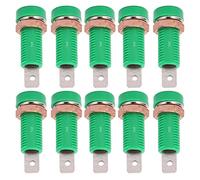 ZJchao Conector de Plátano, Jack de Plátano 10pcs 4 Mm Jack Banana Socador de Soporte Banana Montaje Post, Conectores de Post de Enlace para Instrumento Electrónico (GREEN)