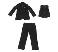 ZJchao Conjunto de Traje de 3 Piezas para Hombre con Chaqueta Ajustada, Chaleco y Pantalón, Cuello con Muescas, Bolsillo en el Pecho, Ropa Formal con un Botón para Bodas y Eventos (3XL)