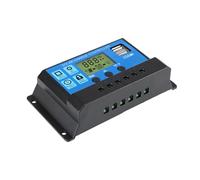 ZJchao Controlador de Carga Solar 30A PWM 12V 24V Pantalla LCD Automática con Puerto USB Dual Retardo de Control de Luz para de Panel Solar Hogar Inteligente RV Caravana