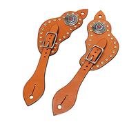 ZJchao Correas para Espuelas, Correas para Espuelas para Mujer para Montar a Caballo Racing Show Correa para con Hebilla Correa de Cuero para Botas para Botas de Vaquero para Equipo de Equitación