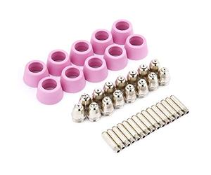 ZJchao Cortadora Ag60 Kit de Consumibles para Cortador de de 40 Piezas para SG55 AG-60, Incluye Boquillas, Electrodos y Copas Protectoras de Cerámica para Corte de Precisión