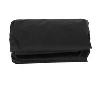 ZJchao Cubierta de Mesa Redonda Protección contra el Polvo a Prueba de Viento Impermeable con Cordón de Nylon para Muebles de Barbacoa de Picnic de Patio de Jardín 50 Pulgadas (BLACK)