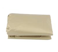 ZJchao Cubierta de Mesa Redonda Protección contra el Polvo a Prueba de Viento Impermeable con Cordón de Nylon para Muebles de Barbacoa de Picnic de Patio de Jardín 50 Pulgadas (Beige)