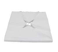 ZJchao Cubierta de Reposo Frontal Desechable 100pcs Tela No Tejida de Espesor Absorción de Agua Alta Cubierta de Reposacabezas de Piel Transpirable para Salones de (【White】 Bufanda de agujero cruzado)